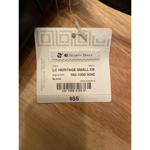 Liz Claiborne Black LC Heritage Small XB Crossbody Purse, Classic Leather, NEW - Picture 12 of 13